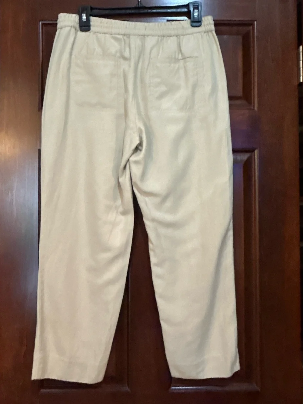 Banana Republic Linen Lyocell Pull On Ankle Pants Beige Small